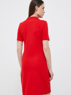 Testhezálló mini ruha Tommy Hilfiger piros