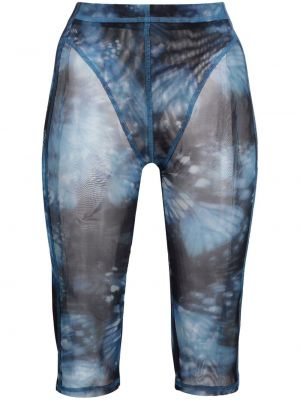 Transparente shorts mit print Misbhv blau
