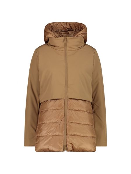 Пальто на молнии с капюшоном Cmp коричневое