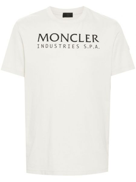 Baskılı pamuk tişört Moncler gri