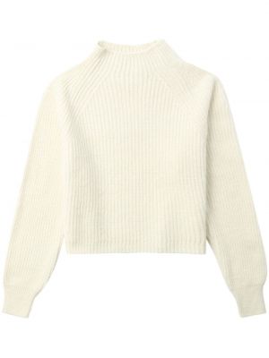 Vlnený sveter z alpaky Closed biela
