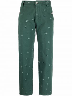 Pantaloni con stampa paisley Kenzo verde