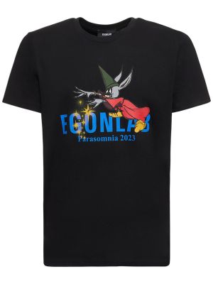 Kokvilnas t-krekls džersija Egonlab melns