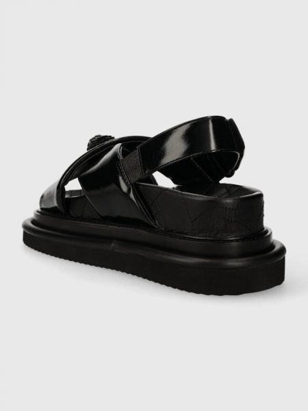 Sandale din piele cu platformă Kurt Geiger London negru