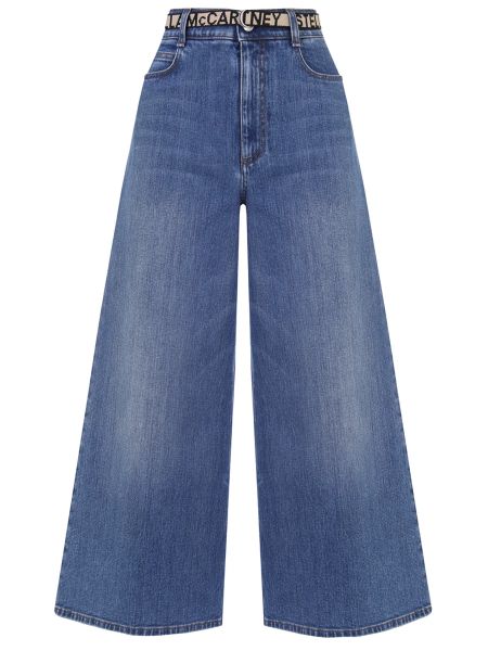 Хлопковые джинсы клеш Stella Mccartney синие