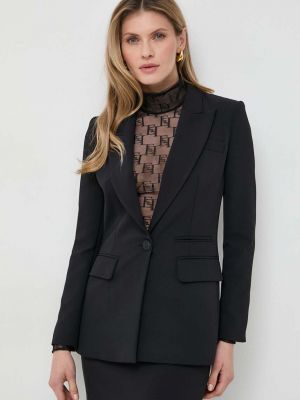 Однотонный пиджак Elisabetta Franchi черный