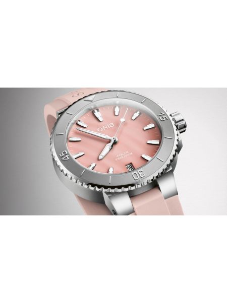Zegarek z perełkami Oris różowy