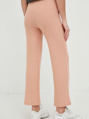 Pantaloni cu talie înaltă Roxy roz