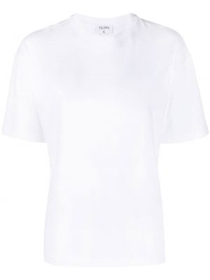 Bavlnené tričko Filippa K biela