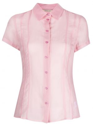Вълнена риза slim Paloma Wool розово