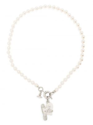 Přívěsek s perlami Vivienne Westwood stříbrný