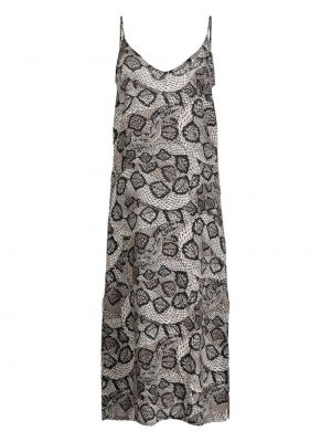 Kleid mit print Desmond & Dempsey schwarz