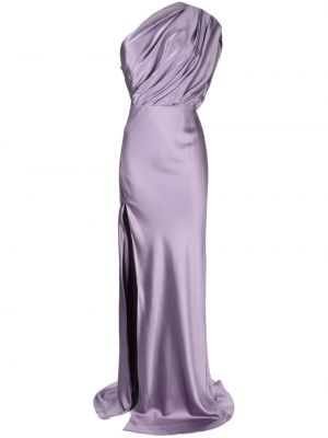 Вечерна рокля с драперии Michelle Mason виолетово