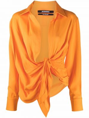 Koszula drapowana Jacquemus pomarańczowa