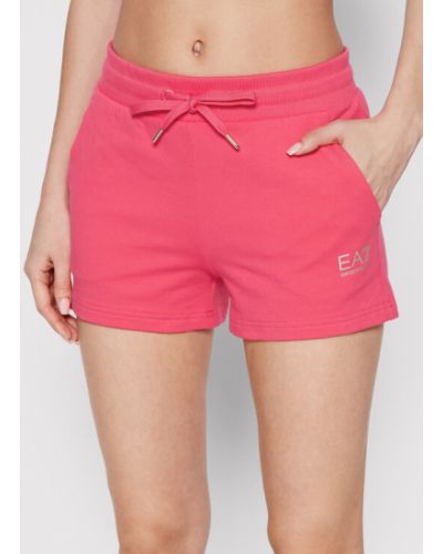 Pantaloni scurți de sport Ea7 Emporio Armani roz