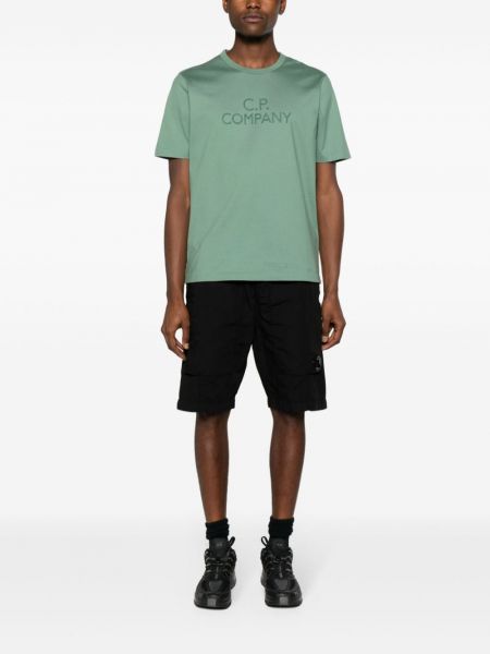 T-shirt brodé en coton C.p. Company vert