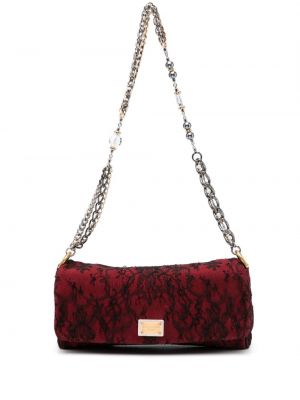 Чанта за ръка с дантела Dolce & Gabbana Pre-owned червено