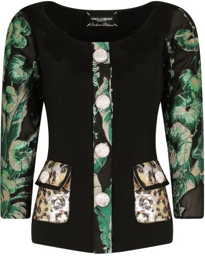 Chaqueta de tejido jacquard Dolce & Gabbana verde