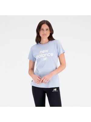 T-shirt de sport en coton en jersey New Balance gris