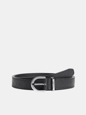 Cinturón con estampado con hebilla Calvin Klein negro