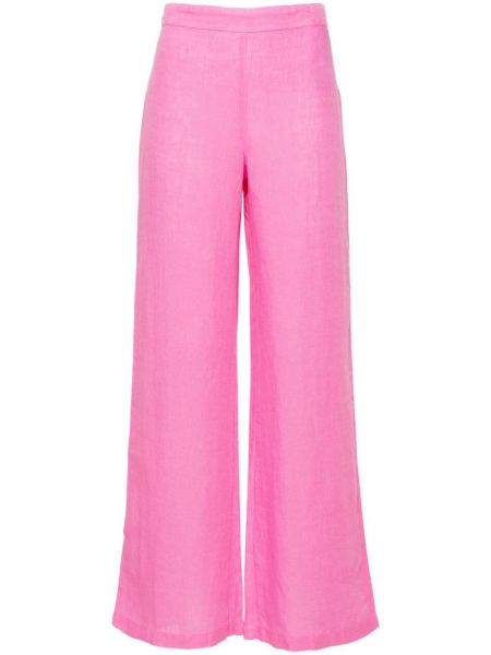 Pantaloni palazzo de in 120% Lino roz