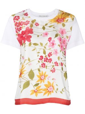 Kvetinové bavlnené tričko s potlačou Comme Des Garçons Girl