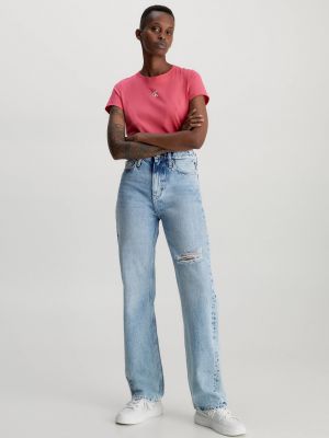 Tričko Calvin Klein Jeans růžové