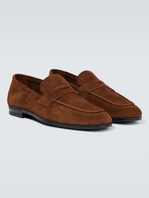 Loafers in pelle scamosciata Tom Ford marrone