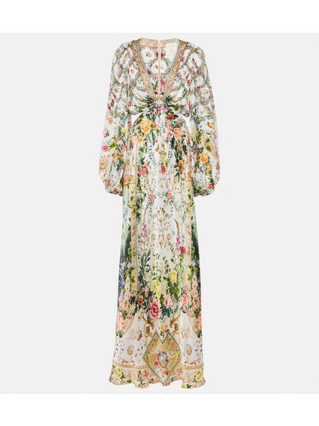 Шелковое длинное платье Camilla