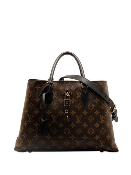 Φλοράλ τσάντα shopper Louis Vuitton Pre-owned μαύρο
