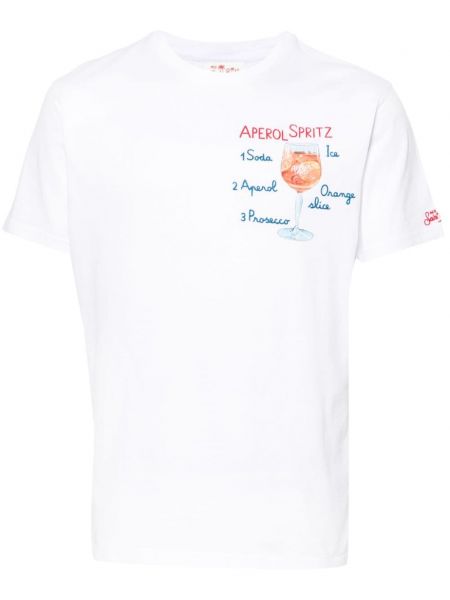 Bavlněné tričko s výšivkou Mc2 Saint Barth bílé