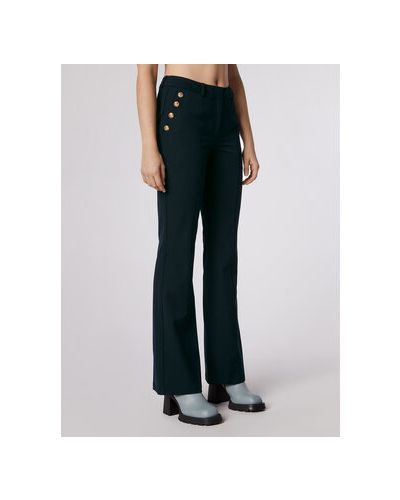 Simple Pantaloni din material SPD505 Bleumarin Regular Fit