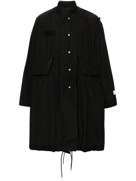 Μακρύ παλτό Sacai μαύρο