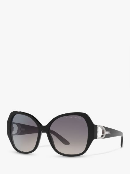 Женские солнцезащитные очки-бабочки Ralph Lauren черно-серые с градиентом