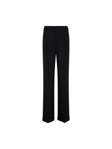 Szerokie spodnie Ralph Lauren czarne