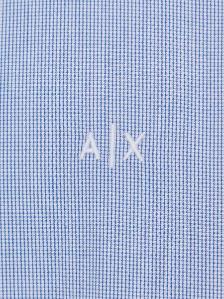 Bombažna srajca Armani Exchange modra
