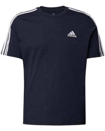 T-shirt z paskiem Adidas Performance, niebieski