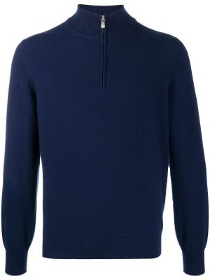 Jersey con cremallera de tela jersey Brunello Cucinelli azul