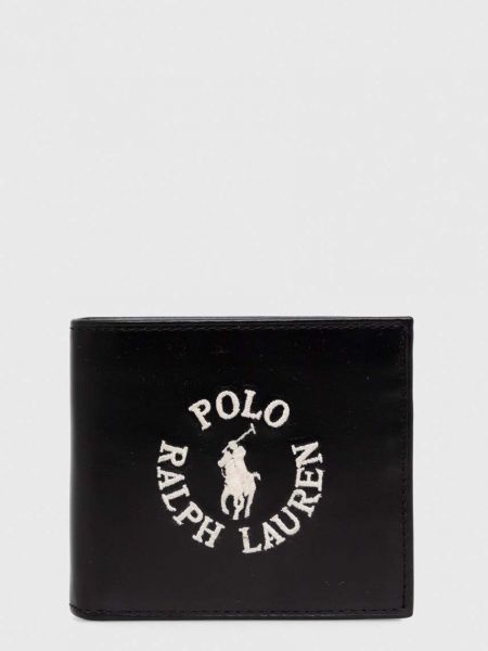 Czarny portfel skórzany Polo Ralph Lauren
