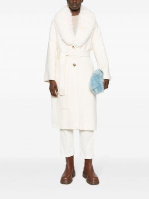 Kašmírový kabát Ava Adore bílý