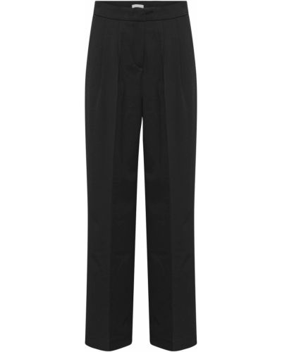 Nohavice s vysokým pásom v biznis štýle na zips 2ndday - čierna