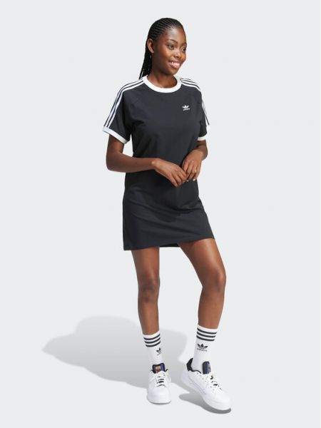 Платье свободного кроя Adidas черное