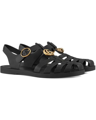 Sandály s přezkou Gucci černé