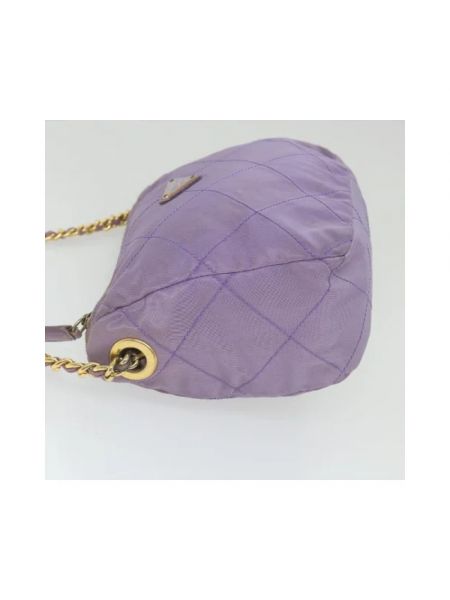 Bolso cruzado de nailon Prada Vintage violeta