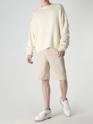 Хлопковый свитер Off-white белый