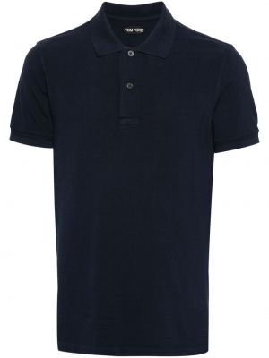 Kokvilnas polo krekls Tom Ford zils