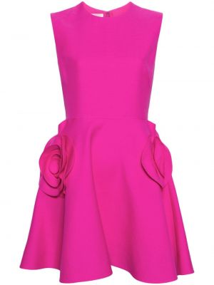 Robe de soirée à fleurs avec applique Valentino Garavani rose