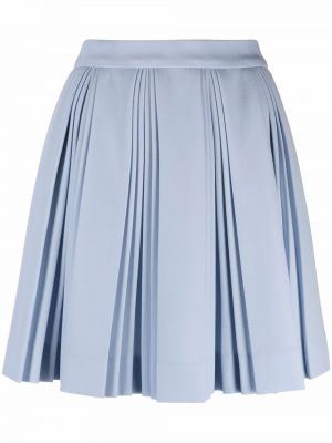 Falda de cintura alta plisada Balmain azul