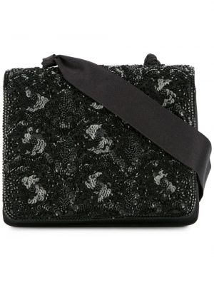 Crossbody kabelka s korálky Chanel Pre-owned čierna