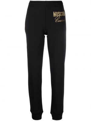 Спортни панталони с принт Moschino черно